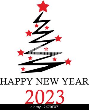 Arbre de Noël abstrait, symbole de Noël, nouvel an 2023 - illustration vectorielle Illustration de Vecteur