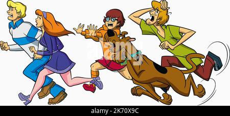 FRED,DAPHNE,VELMA,DOO,SHAGGY, QUOI DE NEUF SCOOBY-DOO?, 2002 Banque D'Images