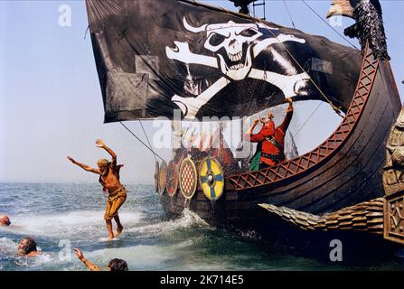 SCÈNE DES NAVIRES VIKING, ASTÉRIX ET OBELIX: MISSION CLEOPATRA, 2002 Banque D'Images