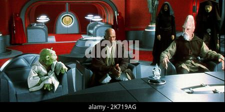 YODA, Samuel L. Jackson, SILAS CARSON, Star Wars : Episode II - L'ATTAQUE DES CLONES, 2002 Banque D'Images