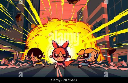 BUBBLES,BLOSSOM,BUTTERCUP, LES FILLES POWERPUFF, 2002 Banque D'Images