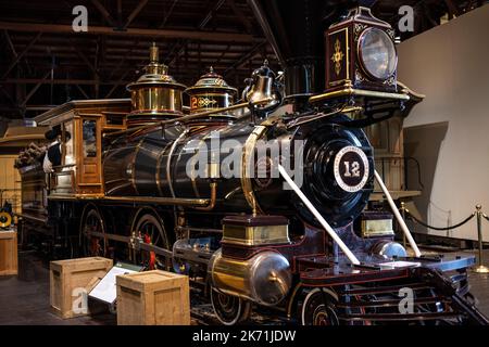 North Pacific Coast Railroad Locomotive numéro 12 en exploitation de 1880 à 1940. Banque D'Images