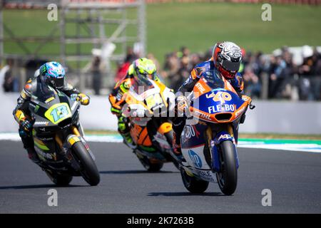 Phillip Island, Australie, 16 octobre 2022. Aron Canet d'Espagne sur la Flexbox HP40 Kalex pendant la course Moto2 au MotoGP australien 2022 au circuit de Phillip Island sur 16 octobre 2022 à Phillip Island, en Australie. Crédit : Dave Helison/Alamy Live News Banque D'Images