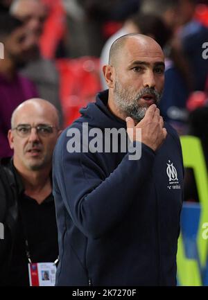 Igor Tudor, directeur d'OM, lors de la Ligue 1 Uber Eats Match Paris Saint-Germain v Olympique de Marseille au stade du Parc des Princes sur 16 octobre 2022 à Paris, France. Photo de Christian Liewig/ABACAPRESS.COM Banque D'Images