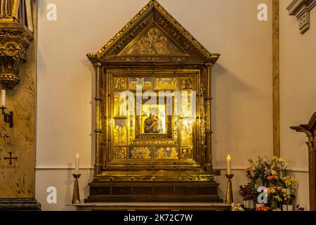 IKONE im Innenraum der katholischen Kirche St. Dionysius, Krefeld, Nordrhein-Westfalen, Deutschland, Europa | Icon at the catholic St. Dionysius chur Banque D'Images