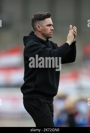 Leigh, Royaume-Uni. 16th octobre 2022. Le Manager Marc Skinner de Manchester United après le match de la Super League féminine de la FA au Leigh Sports Village, à Leigh. Le crédit photo doit être lu: Jessica Hornby/Sportimage crédit: Sportimage/Alay Live News Banque D'Images