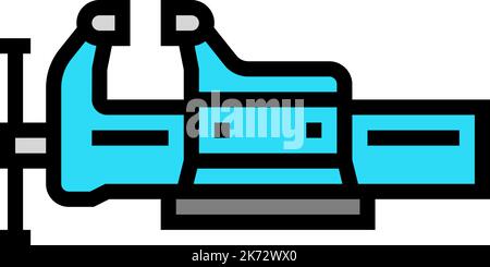 illustration vectorielle d'icône de couleur d'étau de paillasse Illustration de Vecteur