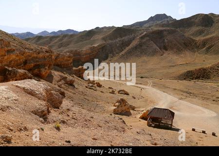 Kyzylsai (alias Vallée des Châteaux), Parc national de Charyn Canyon, montagnes Tien Shan, région d'Almaty, Kazakhstan, Asie centrale Banque D'Images