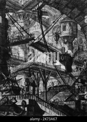 Prison, prisons imaginaires, Giovanni Battista Piranesi, 1760-1761, Musée Berggruen, Berlin, Allemagne, Europe Banque D'Images