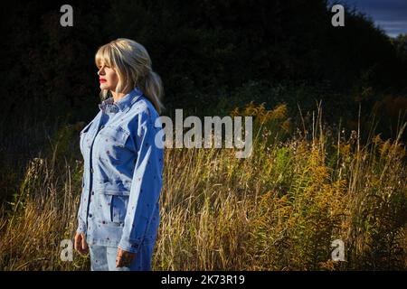 L'actrice et artiste Carolina Gynning photographiée à Stockholm, Suède, 14 septembre 2022. Elle est en ce moment à Ruben Ostlunds dernier film 'Triangle of Banque D'Images