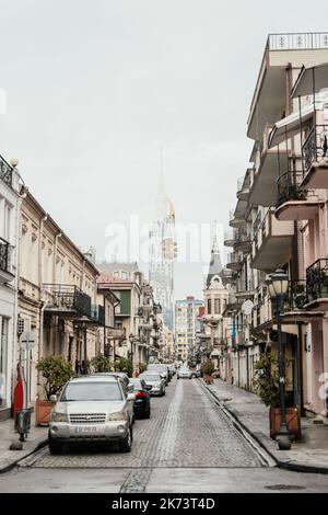 Batumi, Géorgie - 04.07.2021: Rues de la vieille ville de Batumi Banque D'Images