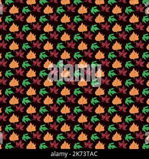 Citrouilles d'automne avec motif de fond sarcelle. Feuilles d'érable, tournesols, fleurs ditsy. Parfait pour l'automne, Thanksgiving, vacances, tissu, textile. Nuance de répétition sans couture. Illustration vectorielle Illustration de Vecteur