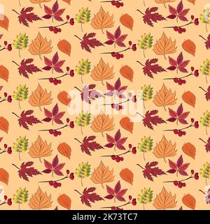 Citrouilles d'automne avec motif de fond sarcelle. Feuilles d'érable, tournesols, fleurs ditsy. Parfait pour l'automne, Thanksgiving, vacances, tissu, textile. Nuance de répétition sans couture. Illustration vectorielle Illustration de Vecteur