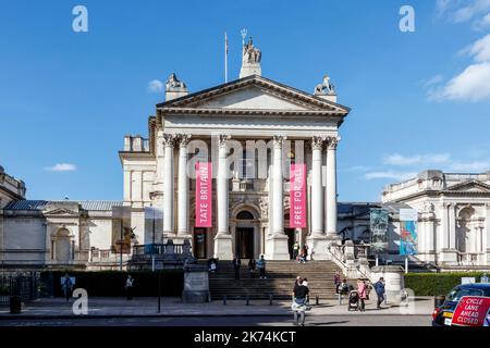 Galerie d'art Tate Britain sur Millbank, Londres, Royaume-Uni Banque D'Images