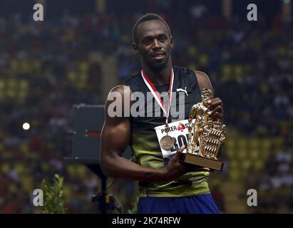 Usain Bolt International Athletics Meeting, Herculis Monaco sur 21 juillet 2017 au stade Louis II à Monaco Banque D'Images