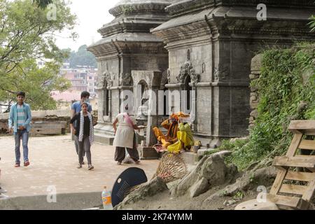 Noemie Repetto / le Pictorium - Népal - Katmandou. Temple de Pashupatinath. Patrimoine mondial depuis 1979. - 20/09/2017 - Népal / Katmandou / Katmandou - Banque D'Images