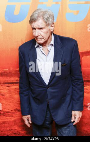 Harrison Ford participe à la séance photo « Blade Runner 2049 » à l'hôtel le Bristol on 20 septembre 2017 à Paris, France. Banque D'Images