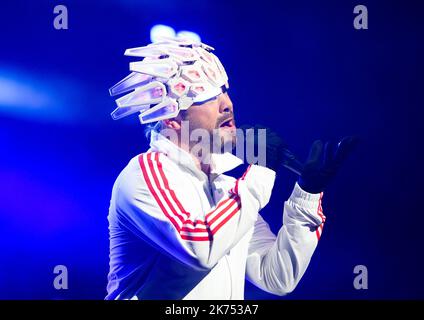 Jamiroquai se produit à Nantes, en France Banque D'Images