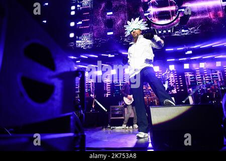 Jamiroquai se produit à Nantes, en France Banque D'Images