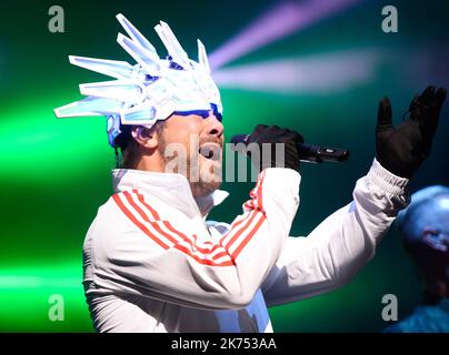 Jamiroquai se produit à Nantes, en France Banque D'Images