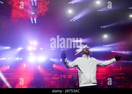 Jamiroquai se produit à Nantes, en France Banque D'Images