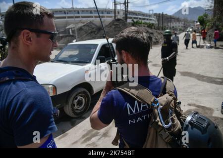 Coopération internationale du Plan Albatros créé par la France, l'Angleterre et les pays-Bas Julien Mattia / le Pictorium/MAXPPP - Julien Mattia / le Pictorium - 23/09/2017 - dominique / Antilles / dominique - coopération internationale du Plan Albatros mise en place par la France, l'Angleterre et les pays-bas. - Coopération internationale en Dominique sept 2017 Banque D'Images