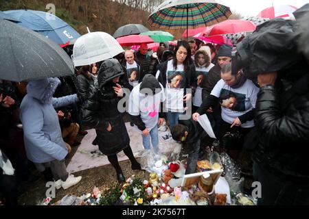 L'histoire de Maelys, 9 ans disparus, a saisi la France depuis 4 mois, notamment parce que l'homme que la police et tout le monde semble croire responsable continue de tout nier, malgré les preuves qui l'ont porté contre lui. La police des Alpes françaises réexamine une foule de cas de personnes disparues après avoir accusé mercredi un homme d'un deuxième enlèvement et meurtre dans la région. Banque D'Images