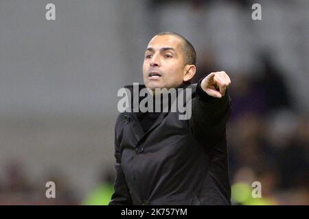 Sabri Lamouchi . Entrée Rennes . Lors du match de l'OSC de Lille contre le Stade Rennais Ligue 1 au Stade Pierre-Mauroy, Lille Banque D'Images