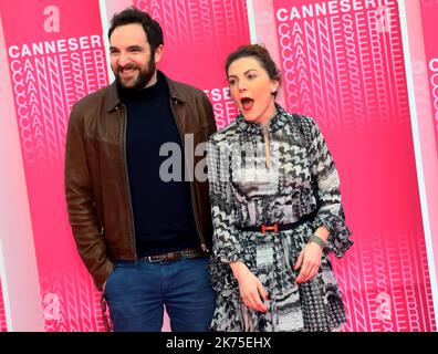 Scène de menu bateau et mora le tapis rose devant le Palais du Festival lors du Festival de Cannes 1st, 07 avril 2018. L'événement aura lieu du 04 au 11 Apri Banque D'Images