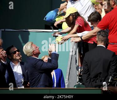 Boris Becker reçoit sa bague 'Hall of Fame' Monte-Carlo tennis Rolex Masters 2018 Boris Becker Banque D'Images