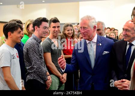 Le Prince de Galles visite la population étudiante de l'Université ISARA à Lyon sur 8 mai 2018. Banque D'Images