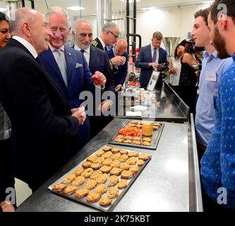 Le Prince de Galles visite la population étudiante de l'Université ISARA à Lyon sur 8 mai 2018. Banque D'Images