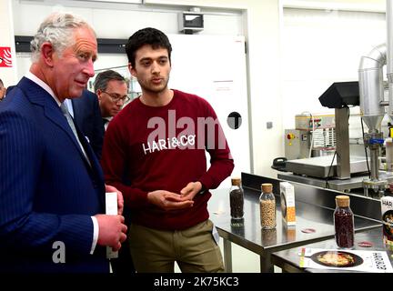 Le Prince de Galles visite la population étudiante de l'Université ISARA à Lyon sur 8 mai 2018. Banque D'Images