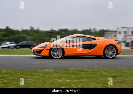 Test de la McLaren 570 S à Lille, sur 5 juin 2018. Banque D'Images