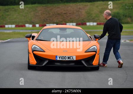 Test de la McLaren 570 S à Lille, sur 5 juin 2018. Banque D'Images