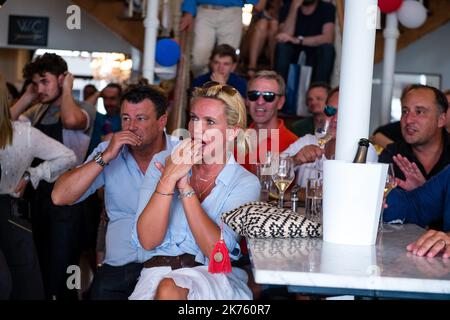 France fans à Lille, regardant le match France / Argentine Round de 16 sur 30 juin 2018. Banque D'Images