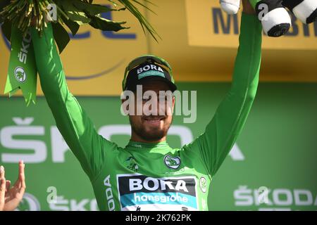 Peter SAGAN avec le maillot Vert - Banque D'Images