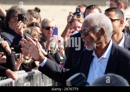 Morgan Freeman lors d'une séance photo au Festival américain du film de Deauville 2018 en France sur 7 septembre 2018 en 44th. Banque D'Images