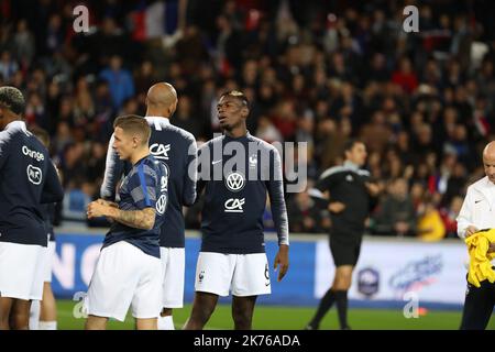 Pogba lors de l'International friendly entre la France et l'Islande à Paris, France sur 11 octobre 2018. Banque D'Images