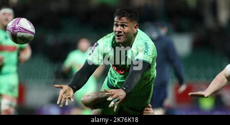 Match de rugby de European Rugby Challenge Cup , opposante la Section Paloise à Worcester , au stade du Hameau de Pau le 7 décembre 2018 . Banque D'Images