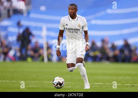 Madrid, Madrid, Espagne. 16th octobre 2022. David Alaba du Real Madrid pendant le match de football de la Liga entre le Real Madrid CF v FC Barcelone au stade Santiago Bernabeu à Madrid, Espagne, 16 octobre 2022 (Credit image: © Ruben Albarran/ZUMA Press Wire) Banque D'Images