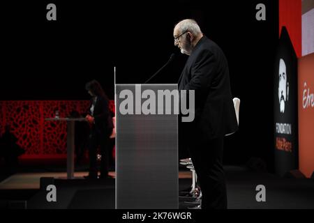 Julien Denormandie, ministre de la ville et du logement, assiste à la présentation du rapport annuel 24th de la Fondation Abbe Pierre à la Grande Arche de la Défense. Banque D'Images