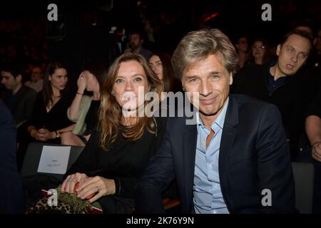 Guy lagache et sa femme lors des 34th victoires de la musique à la Seine musicale sur 08 février 2019 à Boulogne Billancourt, France Banque D'Images