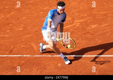 ©Laurent Lairys/MAXPPP - Marco Cecchinato d'Italie pendant le Rolex Monte-Carlo Masters 2019, ATP Masters 100 tennis Match sur 18 avril 2019 à Monaco - photo Laurent Lairys / MAXPPP Banque D'Images