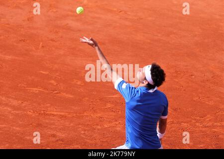 ©Laurent Lairys/MAXPPP - Marco Cecchinato d'Italie pendant le Rolex Monte-Carlo Masters 2019, ATP Masters 100 tennis Match sur 18 avril 2019 à Monaco - photo Laurent Lairys / MAXPPP Banque D'Images