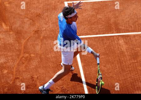 ©Laurent Lairys/MAXPPP - Marco Cecchinato d'Italie pendant le Rolex Monte-Carlo Masters 2019, ATP Masters 100 tennis Match sur 18 avril 2019 à Monaco - photo Laurent Lairys / MAXPPP Banque D'Images