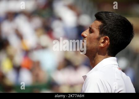 Roquebrune-Cap-Martin, vendredi 19 avril 2019 - Rolex Monte-Carlo Masters, quarts de finale court Rainier III - Novak Djokovic (SRB) - Daniil Medvedev (Rus) Banque D'Images