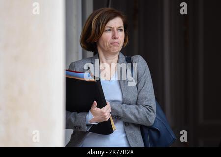 Florence Parly, la ministre des Armees en sortie du Conseil des ministres / 24/04/2019 - France / Ile-de-France (région) / Paris - Florence Parly, ministre des armées quittant le Conseil des ministres Banque D'Images