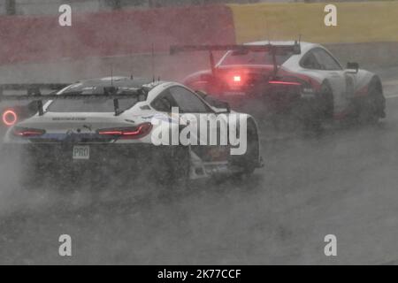 Spa. Francorchamps. ; 04/05/2019; Sports motorisés . Automobile. Endurance. Championnat du monde . WEC. 6 heures de Spa Francorchamps. 81 . BMW Team MTEK . Allemagne . BMW M8 GTE . LMGTEPRO . 91 . Équipe Porsche GT . Allemagne . Porsche 911 RSR . LMGTEPRO . *** Légende locale *** Banque D'Images