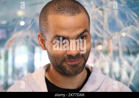 Villars de Lans, France, mai 13th 2019 - le champion français de la NBA Tony Parker investit dans la société de téléski de Villard de Lans, une station de ski des Alpes françaises Banque D'Images